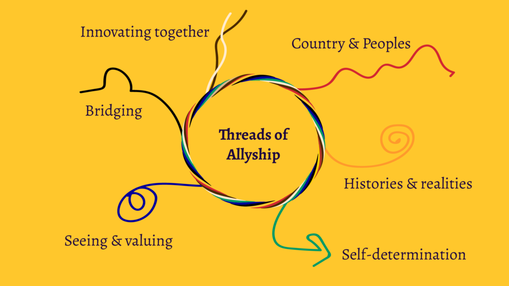 Diagram of the threads of Allyship